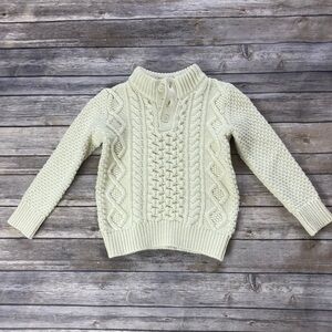 GAP Kids  Cable Knit  Sweater Ivory Toddler Boy Size 5T NWT